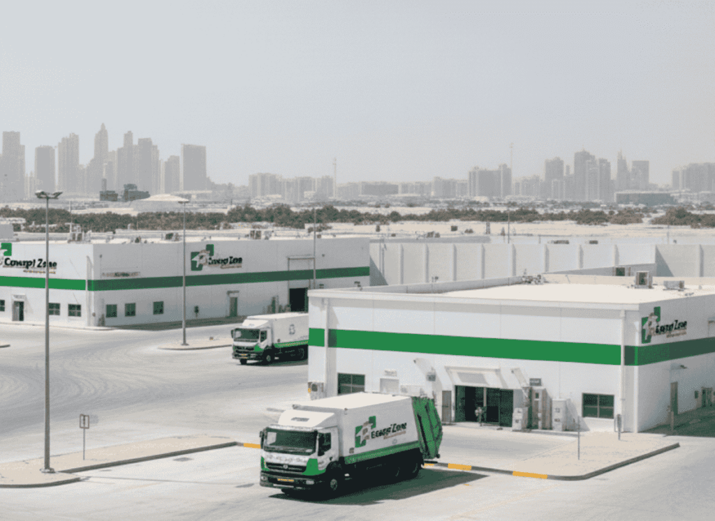 Waste Management Concept Zone Centre in Dubai handling pressurized can recycling.