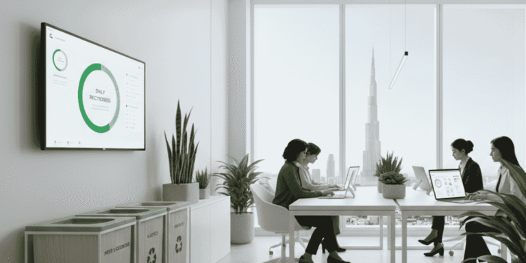 Eco-Savings Planner promoting waste recycling and savings in Dubai