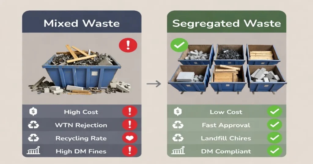 mixed waste vs segregated waste Dubai
