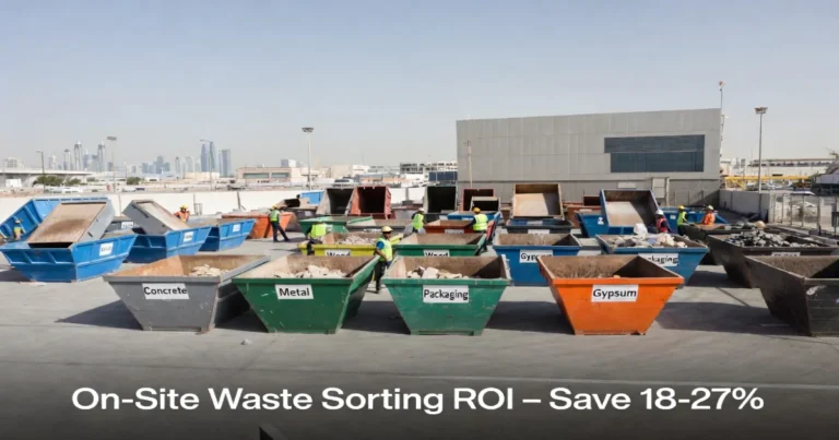 On-Site Waste Sorting ROI: How Contractors Save 18–27% in UAE