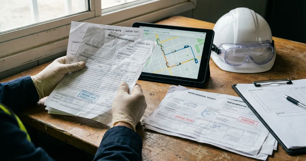 LEED certified green building interior in Dubai showing sustainable construction materials including recycled concrete aggregate used in sub-base and structural elements