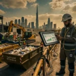 Dubai Waste Fine Risk Checker tool estimating waste compliance and illegal dumping fine risk for construction and commercial sites