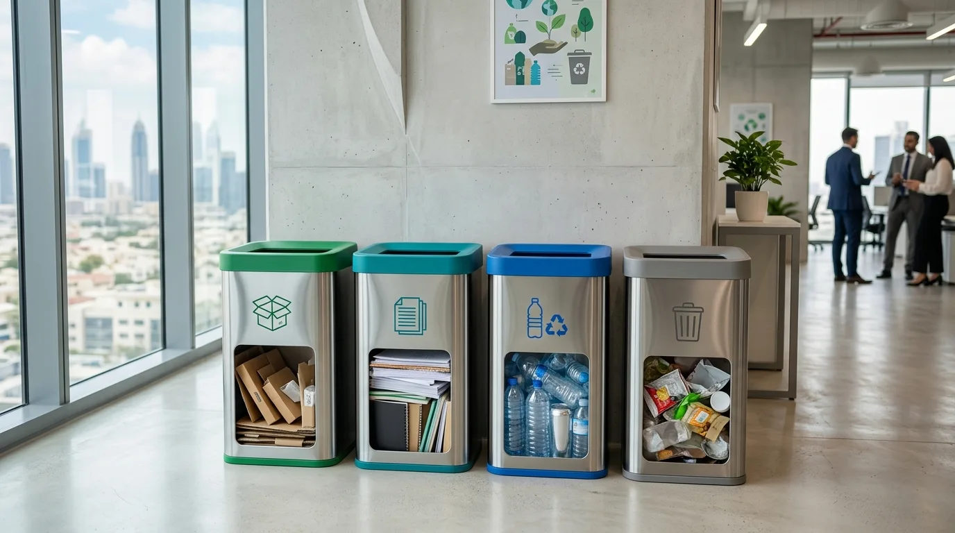 Commercial Office Waste Collection Dubai: Monthly Contracts & Pricing 3 Office paper and cardboard recycling collection in Dubai commercial premises